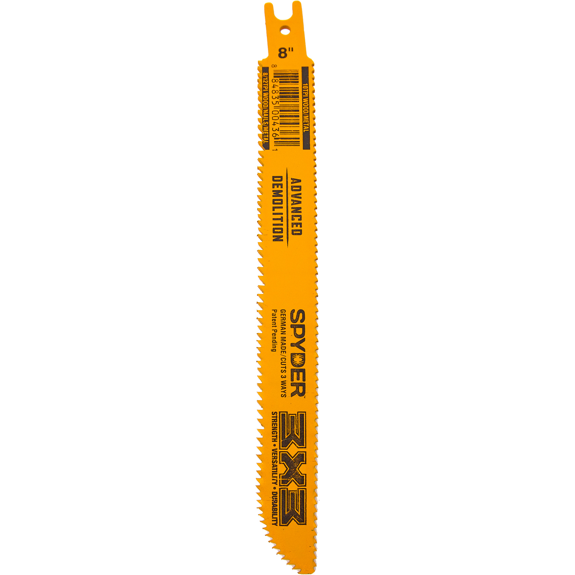 SPYDER 3X3™, 3X3 8/12 x 10 TPI - 8in. Reciprocating Saw Blade, Blade Length 8 in, Included (qty.) 1 Model# 200206